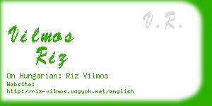 vilmos riz business card